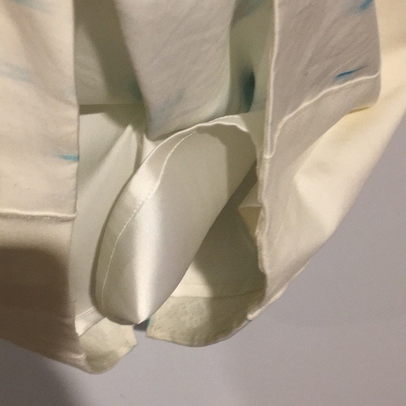 Elie Tahari Full zip shift sleeveless White with green dress Sz 4 - Picture 9 of 10